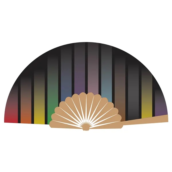 LOUD Clack Satin & Bamboo Hand Fan 13" x 25" - LOUD Clack Satin & Bamboo Hand Fan 13" x 25" - Image 18 of 25