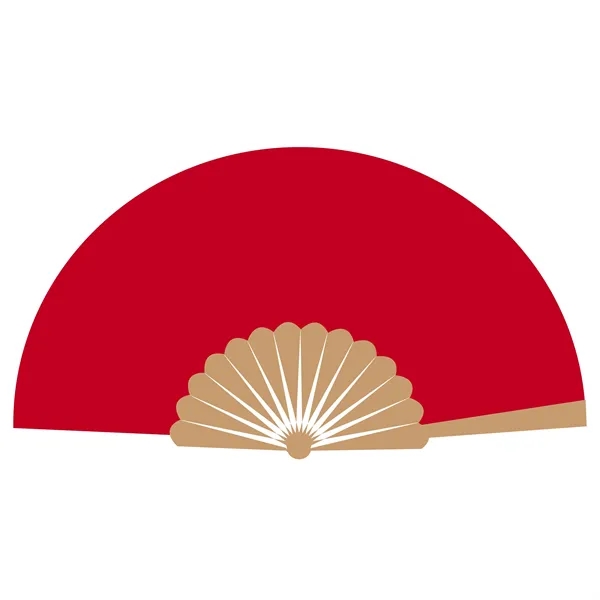 LOUD Clack Satin & Bamboo Hand Fan 13" x 25" - LOUD Clack Satin & Bamboo Hand Fan 13" x 25" - Image 20 of 25
