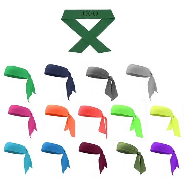 Tennis Sweatband Headband Dry Head Tie Hair Band - Tennis Sweatband Headband Dry Head Tie Hair Band - Image 0 of 4