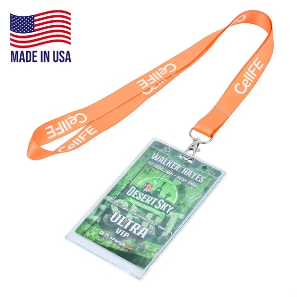 USA Made Full Color Dye Sublimation Lanyard w/ Badge holder - USA Made Full Color Dye Sublimation Lanyard w/ Badge holder - Image 0 of 5