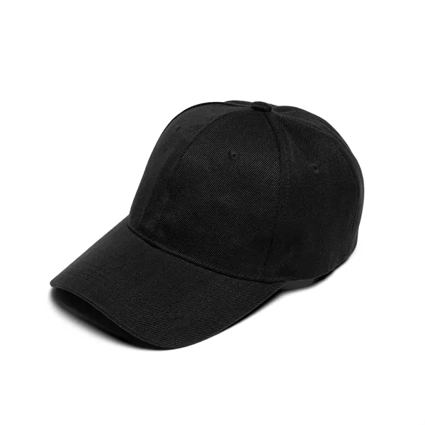 Promo Poly-Cotton 6 Panel Velcro Strap Baseball Cap - Promo Poly-Cotton 6 Panel Velcro Strap Baseball Cap - Image 4 of 15