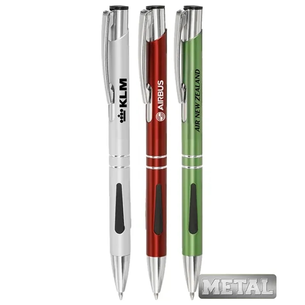 Union Printed, Promotional "Plush" Grip Metal click Pen - Union Printed, Promotional "Plush" Grip Metal click Pen - Image 0 of 0