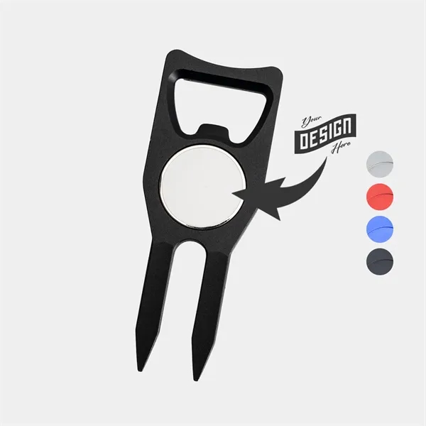 TiTUS® Aluminum Alloy Golf Divot Tool with Iron Label - TiTUS® Aluminum Alloy Golf Divot Tool with Iron Label - Image 0 of 4