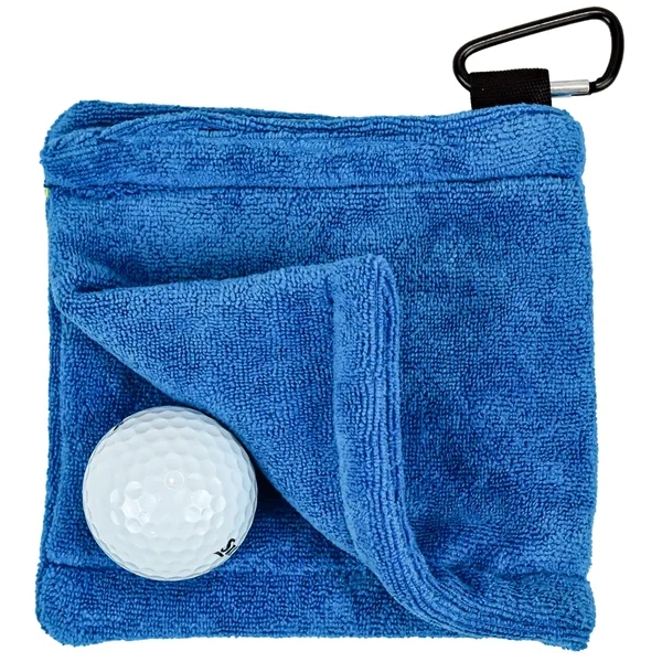 TiTUS® Microfiber Golf Ball Towel with Carabiner Clip - TiTUS® Microfiber Golf Ball Towel with Carabiner Clip - Image 3 of 7