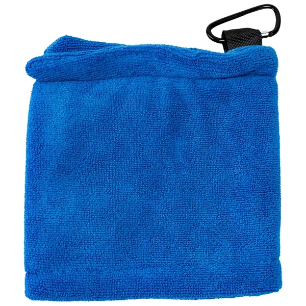 TiTUS® Microfiber Golf Ball Towel with Carabiner Clip - TiTUS® Microfiber Golf Ball Towel with Carabiner Clip - Image 6 of 7