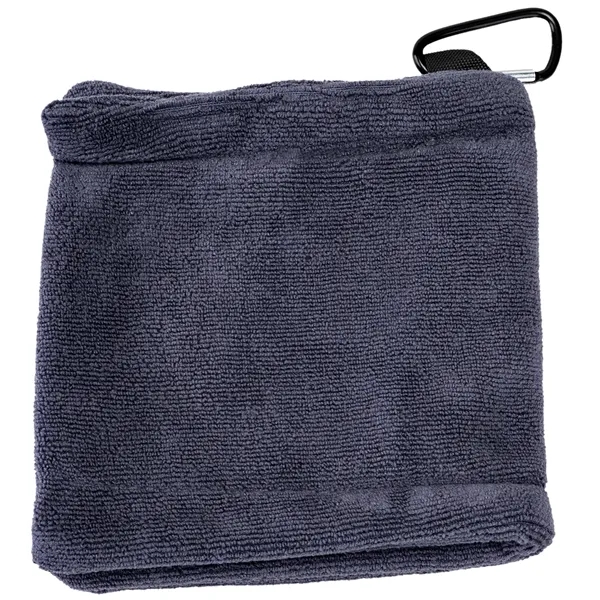 TiTUS® Microfiber Golf Ball Towel with Carabiner Clip - TiTUS® Microfiber Golf Ball Towel with Carabiner Clip - Image 7 of 7
