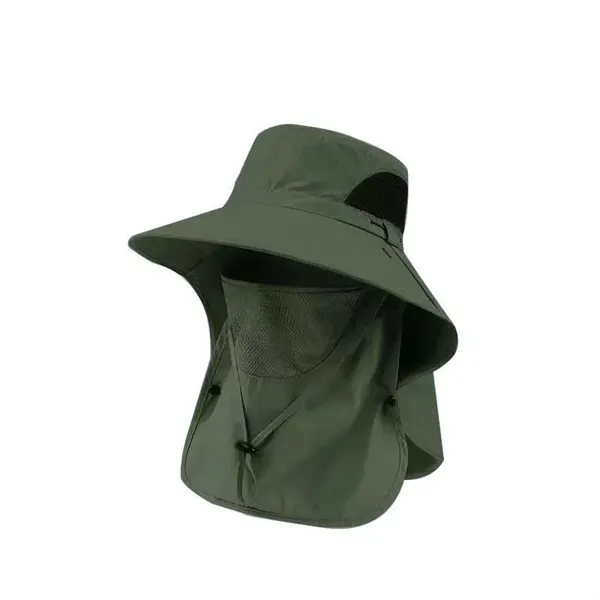 Wide Brim Bucket Hat with Neck Flap - Wide Brim Bucket Hat with Neck Flap - Image 2 of 2