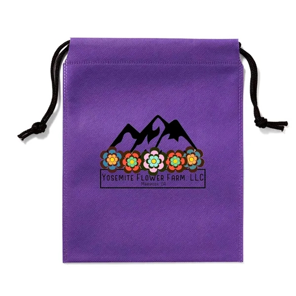 Full Color Non-Woven Drawstring Pouch - Full Color Non-Woven Drawstring Pouch - Image 1 of 8