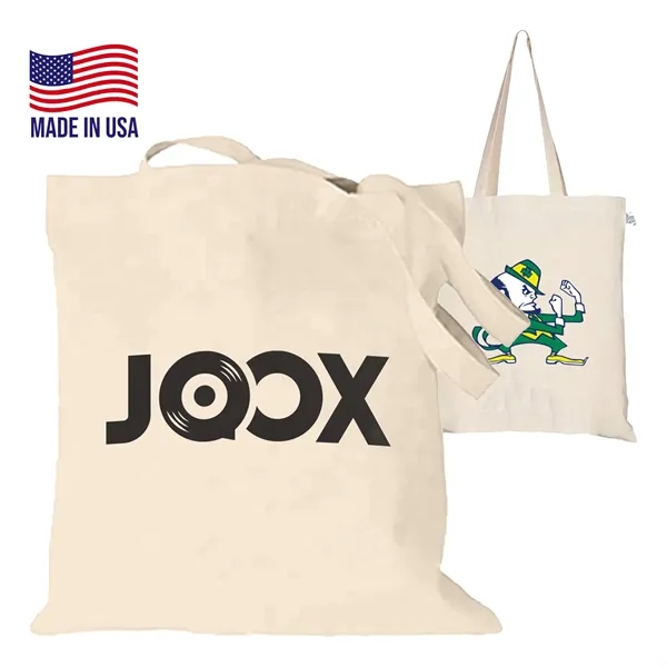 100% USA-Made 7 oz. Cotton Canvas Tote Bags (13.5" x 15") - 100% USA-Made 7 oz. Cotton Canvas Tote Bags (13.5" x 15") - Image 0 of 1