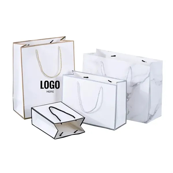 White Gift Bags With Handles - White Gift Bags With Handles - Image 0 of 4