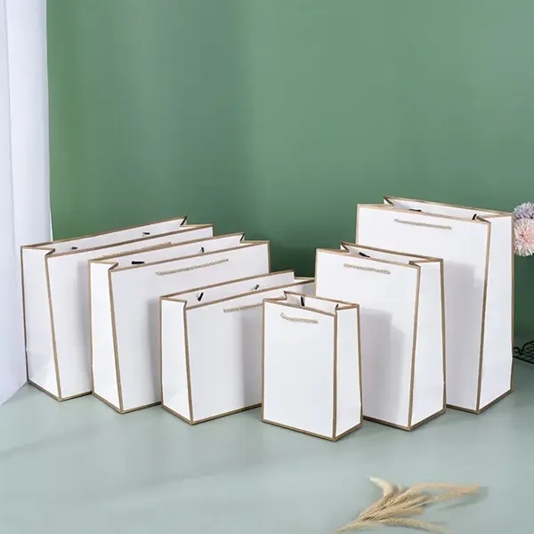 White Gift Bags With Handles - White Gift Bags With Handles - Image 2 of 4