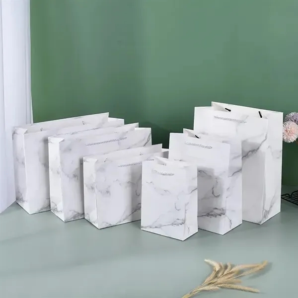 White Gift Bags With Handles - White Gift Bags With Handles - Image 3 of 4