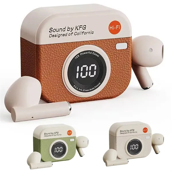 BT 5.4 Retro Semi in Ear Sports Noise Reduction Earbuds - BT 5.4 Retro Semi in Ear Sports Noise Reduction Earbuds - Image 0 of 5