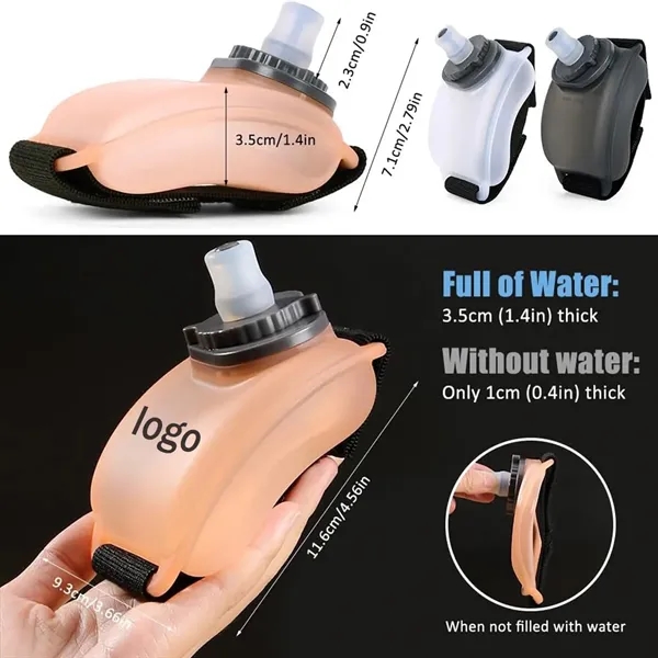 7 oz Wrist Running Adjustable Silicone Water Bottles - 7 oz Wrist Running Adjustable Silicone Water Bottles - Image 1 of 6