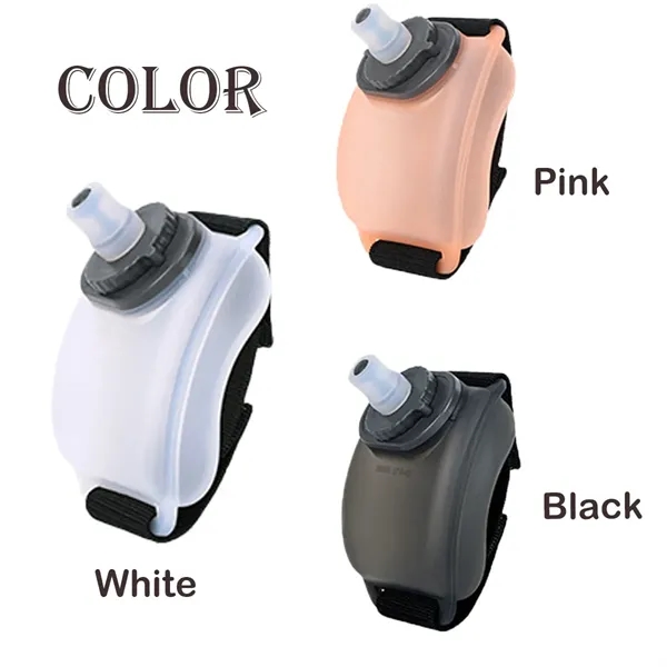 7 oz Wrist Running Adjustable Silicone Water Bottles - 7 oz Wrist Running Adjustable Silicone Water Bottles - Image 2 of 6