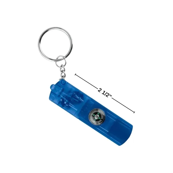 Mini Portable LED Key Light 4 in 1 Whistle Compass - Mini Portable LED Key Light 4 in 1 Whistle Compass - Image 1 of 3