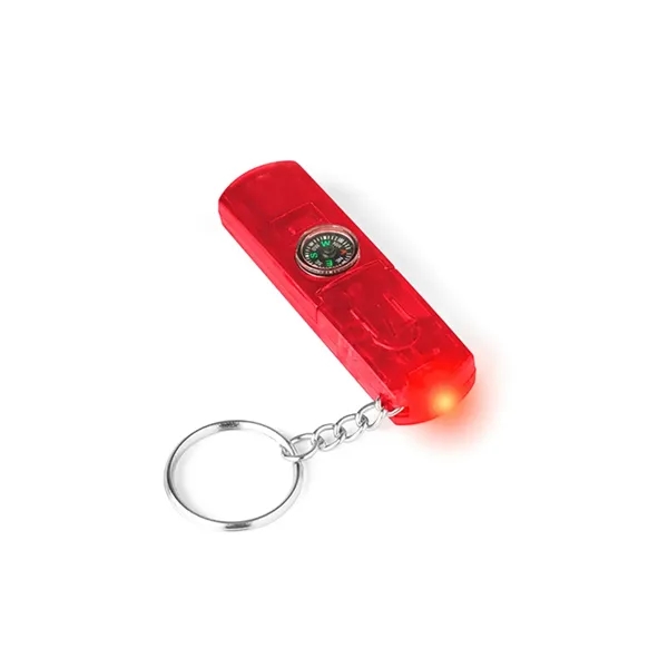 Mini Portable LED Key Light 4 in 1 Whistle Compass - Mini Portable LED Key Light 4 in 1 Whistle Compass - Image 2 of 3
