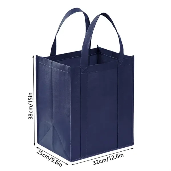 Reusable Non-woven Grocery Tote Bags with Plastic Insert - Reusable Non-woven Grocery Tote Bags with Plastic Insert - Image 1 of 6