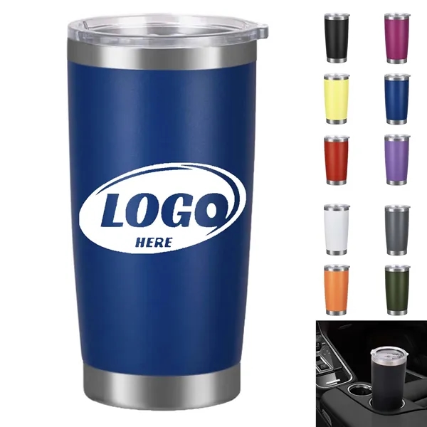 20 oz Stainless Steel Vacuum Insulated Tumbler with Lid - 20 oz Stainless Steel Vacuum Insulated Tumbler with Lid - Image 0 of 1