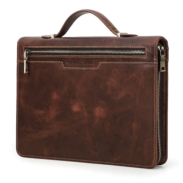 Genuine Leather Zippered Padfolio - Genuine Leather Zippered Padfolio - Image 1 of 4