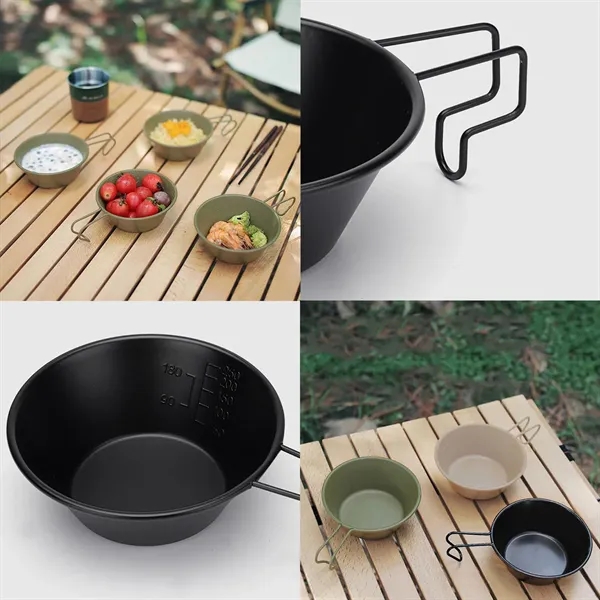 304 Stainless Steel Non-Stick Stackable Camping Bowl Mug - 304 Stainless Steel Non-Stick Stackable Camping Bowl Mug - Image 2 of 2
