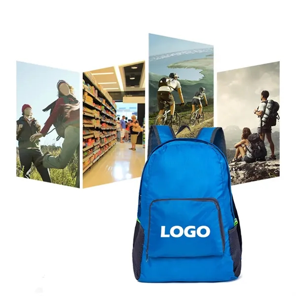 Lightweight Nylon Foldable Storage Backpack - Lightweight Nylon Foldable Storage Backpack - Image 2 of 2