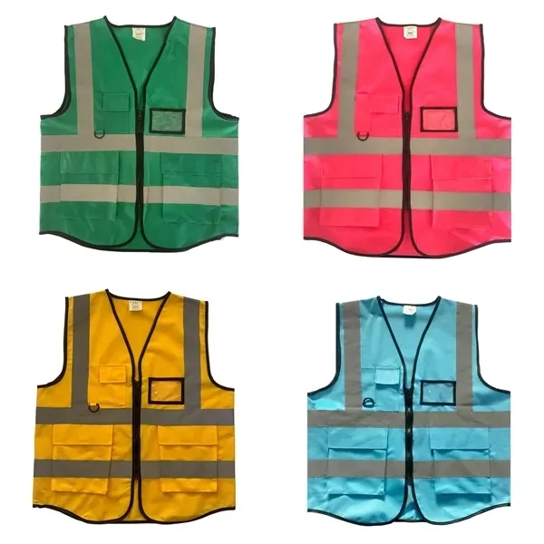 Reflective Safety Zipper Vest with Pockets - Reflective Safety Zipper Vest with Pockets - Image 1 of 2