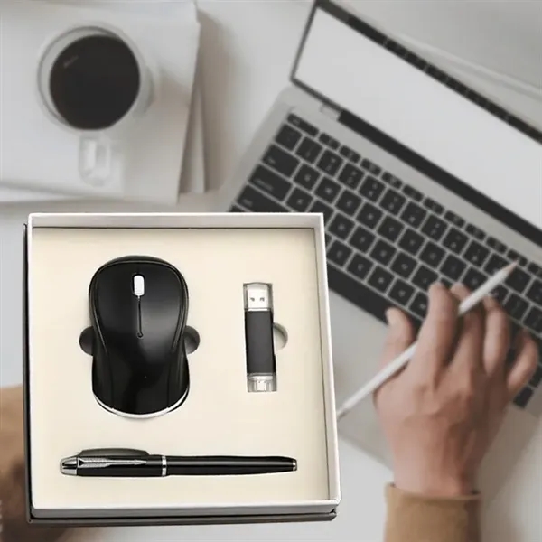 Employee Award Gift Set Pen, Wireless Mouse & 8GB Flash Disk - Employee Award Gift Set Pen, Wireless Mouse & 8GB Flash Disk - Image 4 of 14