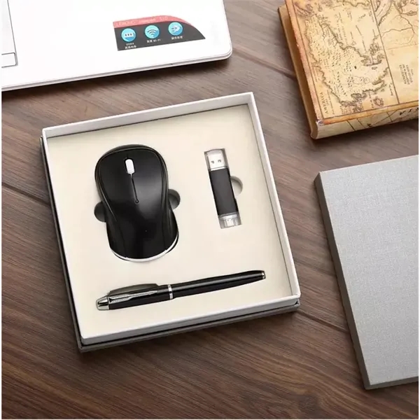 Employee Award Gift Set Pen, Wireless Mouse & 8GB Flash Disk - Employee Award Gift Set Pen, Wireless Mouse & 8GB Flash Disk - Image 2 of 14