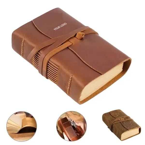 Office supplies vintage leather journal notepad notebook - Office supplies vintage leather journal notepad notebook - Image 0 of 3