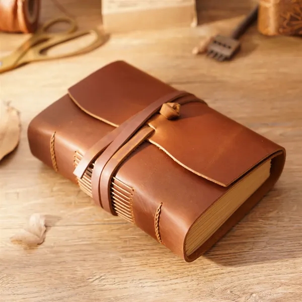 Office supplies vintage leather journal notepad notebook - Office supplies vintage leather journal notepad notebook - Image 2 of 3