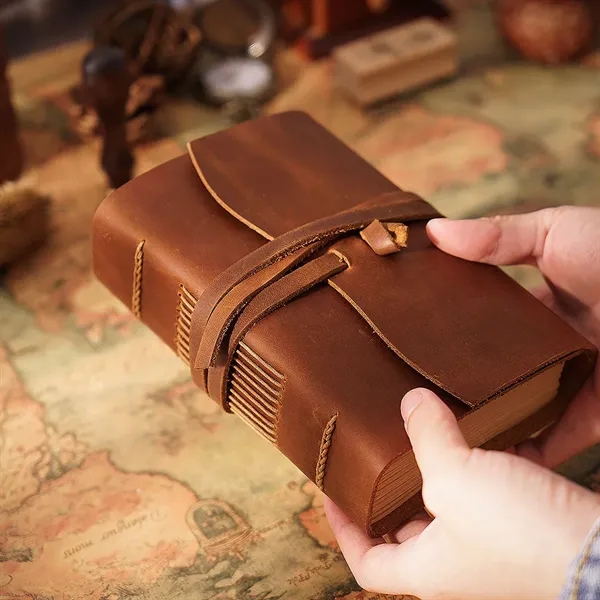 Office supplies vintage leather journal notepad notebook - Office supplies vintage leather journal notepad notebook - Image 3 of 3