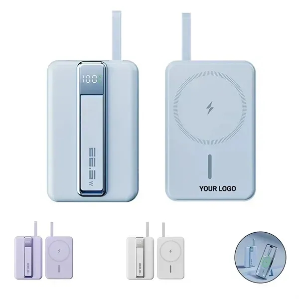 Multipurpose 10000mAh Magnetic Wireless Charger Power Bank - Multipurpose 10000mAh Magnetic Wireless Charger Power Bank - Image 0 of 4