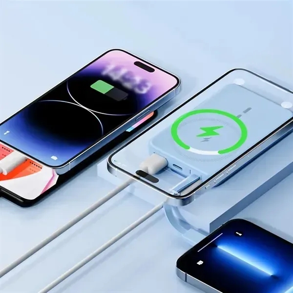 Multipurpose 10000mAh Magnetic Wireless Charger Power Bank - Multipurpose 10000mAh Magnetic Wireless Charger Power Bank - Image 2 of 4