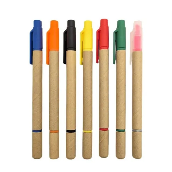 Dual Function Eco-Inspired Pen With Highlighter - Dual Function Eco-Inspired Pen With Highlighter - Image 0 of 4