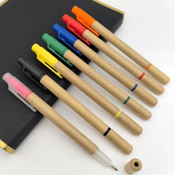 Dual Function Eco-Inspired Pen With Highlighter - Dual Function Eco-Inspired Pen With Highlighter - Image 3 of 4