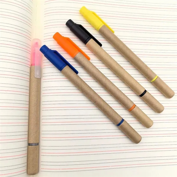 Dual Function Eco-Inspired Pen With Highlighter - Dual Function Eco-Inspired Pen With Highlighter - Image 4 of 4