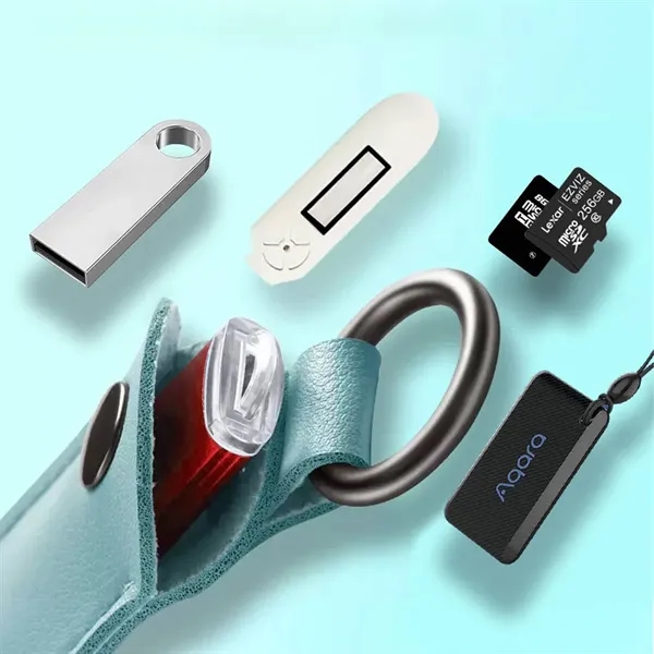 Pu Usb Flash Disk Protective Case Keychain - Pu Usb Flash Disk Protective Case Keychain - Image 4 of 4