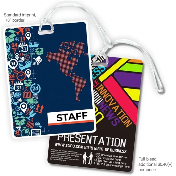 Imprinted Medium Luggage Tag - Imprinted Medium Luggage Tag - Image 1 of 1