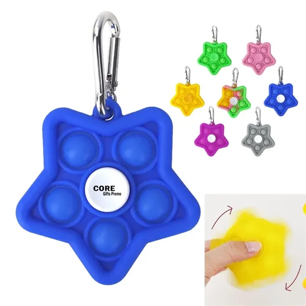 Pop Fidget Toy Spinner Star 5 Bubbles Stress Reliever with C - Pop Fidget Toy Spinner Star 5 Bubbles Stress Reliever with C - Image 0 of 3