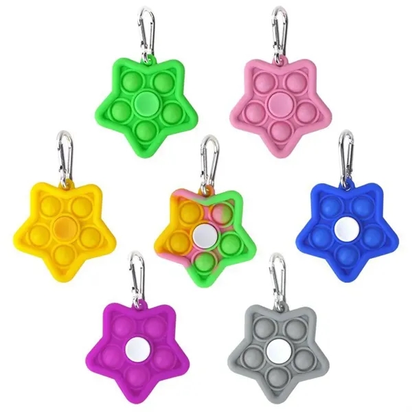 Pop Fidget Toy Spinner Star 5 Bubbles Stress Reliever with C - Pop Fidget Toy Spinner Star 5 Bubbles Stress Reliever with C - Image 2 of 3