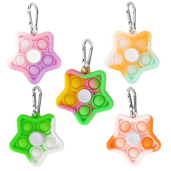 Pop Fidget Toy Spinner Star 5 Bubbles Stress Reliever with C - Pop Fidget Toy Spinner Star 5 Bubbles Stress Reliever with C - Image 3 of 3