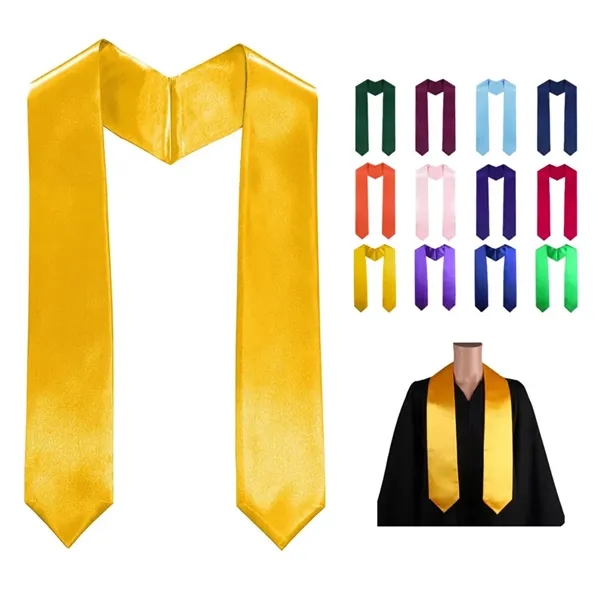 Plain Graduation Stole Sash 60 Inch Long Adults for High Sch - Plain Graduation Stole Sash 60 Inch Long Adults for High Sch - Image 0 of 2