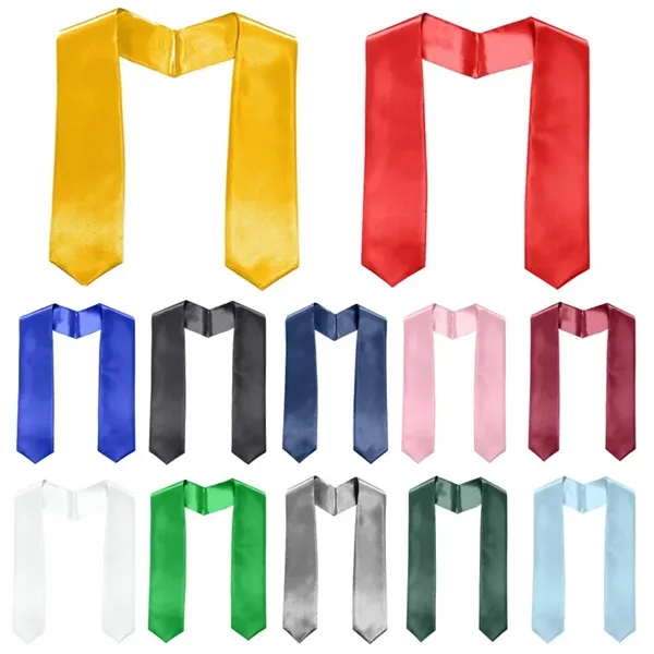 Plain Graduation Stole Sash 60 Inch Long Adults for High Sch - Plain Graduation Stole Sash 60 Inch Long Adults for High Sch - Image 2 of 2