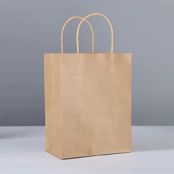 Kraft Paper Gift Bags with Handle - Kraft Paper Gift Bags with Handle - Image 1 of 4