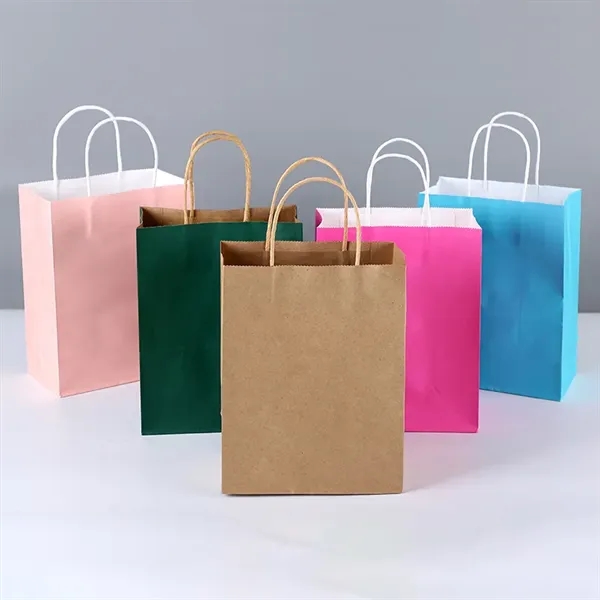 Kraft Paper Gift Bags with Handle - Kraft Paper Gift Bags with Handle - Image 4 of 4