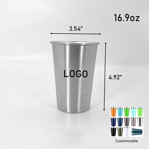 Modern Minimalist Stainless Steel Beer Cup - Modern Minimalist Stainless Steel Beer Cup - Image 0 of 1