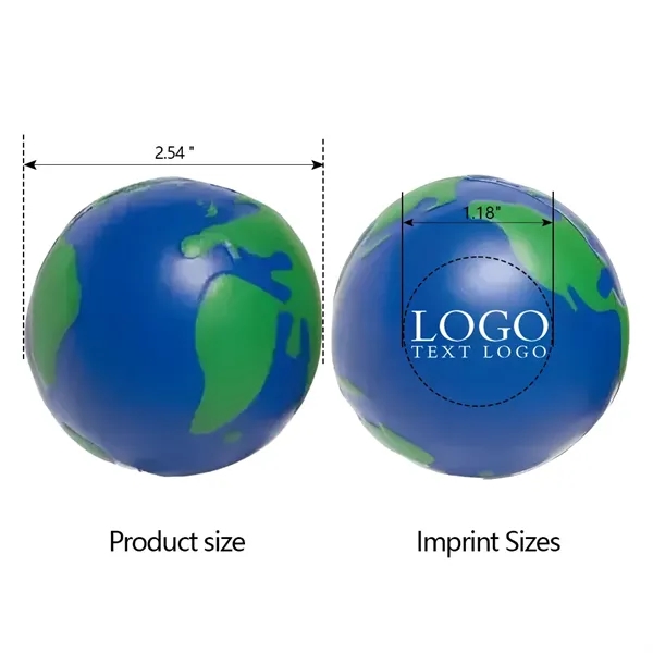Earth Shaped Stress Ball - Earth Shaped Stress Ball - Image 1 of 5