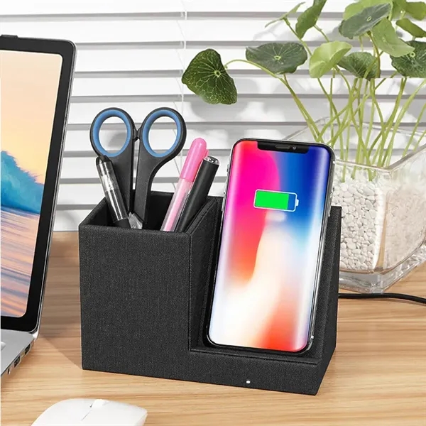 2 in 1 Wireless Charging Desk Organizer - 2 in 1 Wireless Charging Desk Organizer - Image 2 of 2