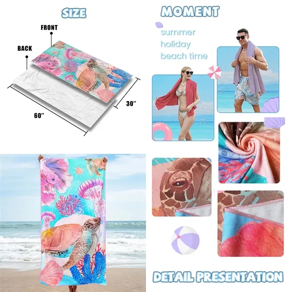 Lightweight Sand Free Microfiber Beach Towel - Lightweight Sand Free Microfiber Beach Towel - Image 1 of 2